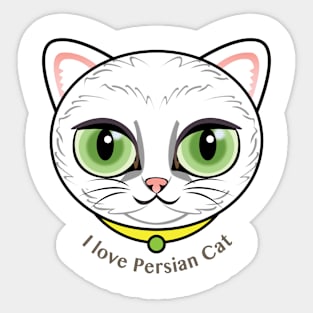 I Love Cat Cat Sticker